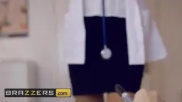 Nurse with stethoscope in white coat