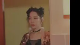 Asian rides naked on man, red room, bright windows
