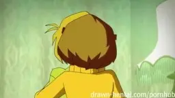 Velma on all fours with glasses, ass raised high